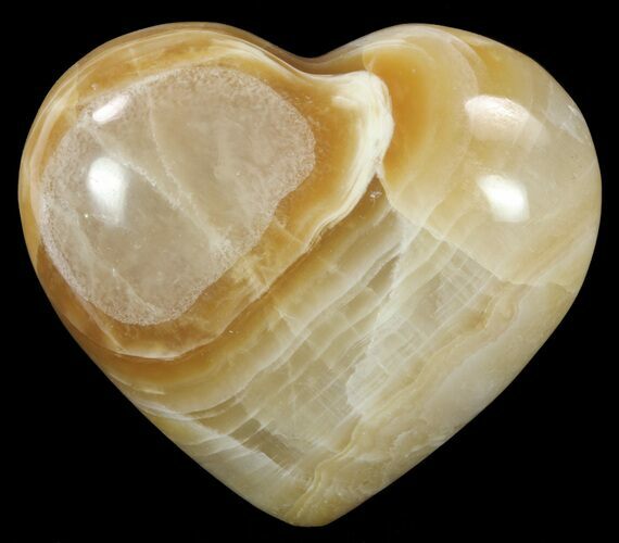 Polished, Brown Calcite Heart - Madagascar #62535